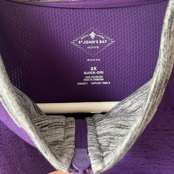 WOMENS PLUS SIZE ST JOHN'S BAY ACTIVE QUICK DRI JACKET SIZE 2X - Picture 4 of 6